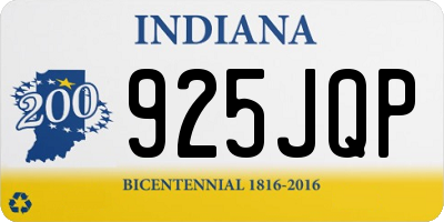 IN license plate 925JQP