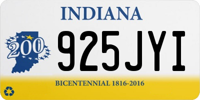 IN license plate 925JYI
