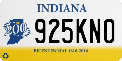 IN license plate 925KNO