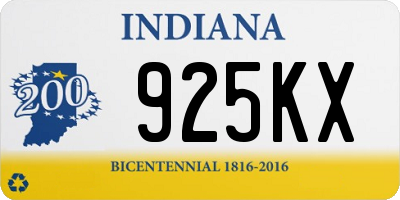 IN license plate 925KX