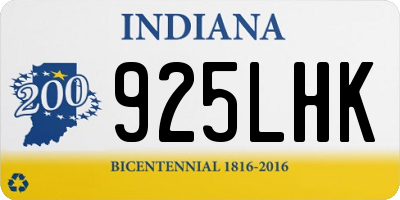 IN license plate 925LHK