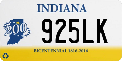 IN license plate 925LK