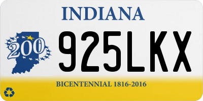 IN license plate 925LKX