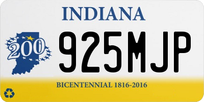 IN license plate 925MJP