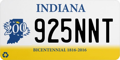 IN license plate 925NNT