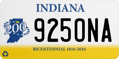 IN license plate 925ONA
