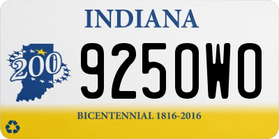 IN license plate 925OWO