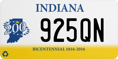 IN license plate 925QN