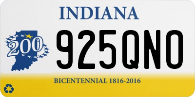 IN license plate 925QNO
