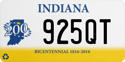 IN license plate 925QT