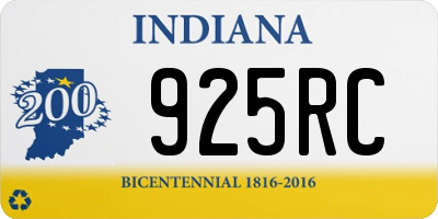 IN license plate 925RC