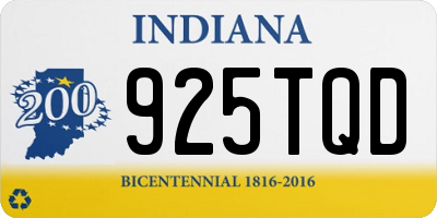 IN license plate 925TQD