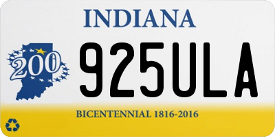 IN license plate 925ULA