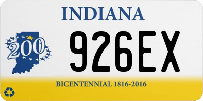 IN license plate 926EX