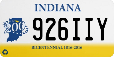 IN license plate 926IIY