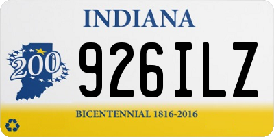 IN license plate 926ILZ