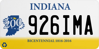 IN license plate 926IMA