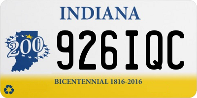IN license plate 926IQC