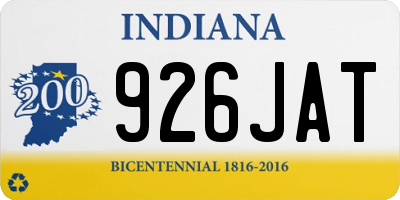 IN license plate 926JAT