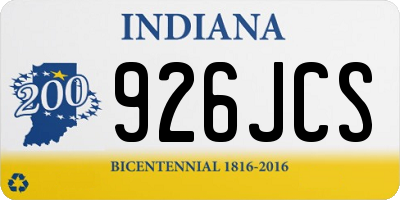 IN license plate 926JCS