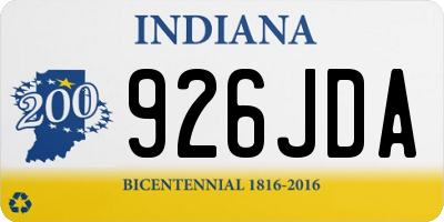 IN license plate 926JDA