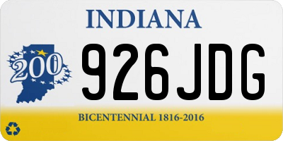 IN license plate 926JDG