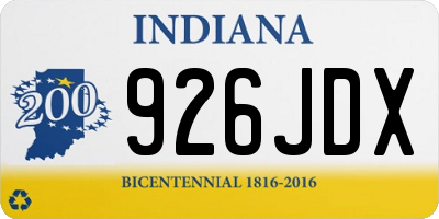 IN license plate 926JDX