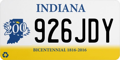 IN license plate 926JDY
