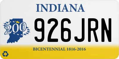 IN license plate 926JRN