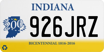 IN license plate 926JRZ