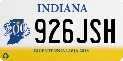 IN license plate 926JSH