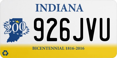 IN license plate 926JVU