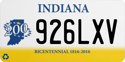IN license plate 926LXV