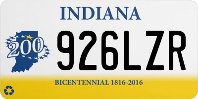 IN license plate 926LZR