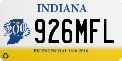 IN license plate 926MFL