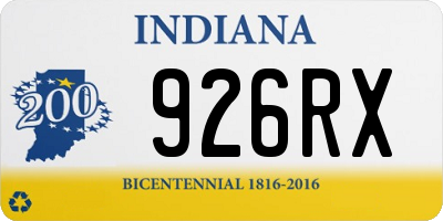 IN license plate 926RX