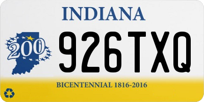 IN license plate 926TXQ