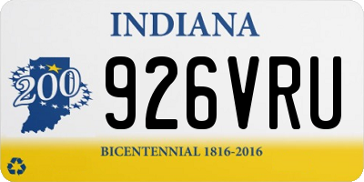 IN license plate 926VRU