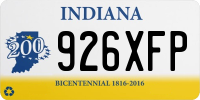 IN license plate 926XFP