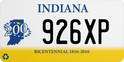 IN license plate 926XP