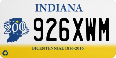 IN license plate 926XWM