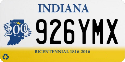 IN license plate 926YMX