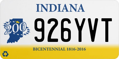 IN license plate 926YVT