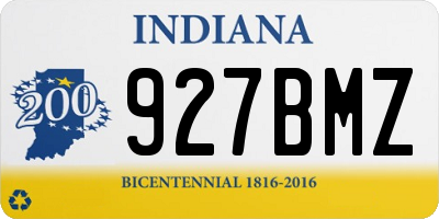 IN license plate 927BMZ