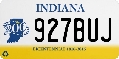 IN license plate 927BUJ