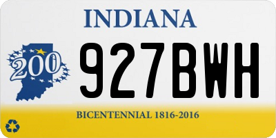 IN license plate 927BWH