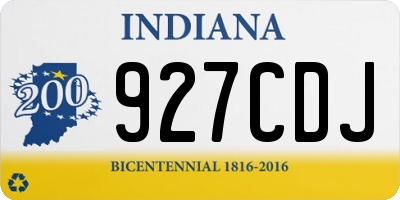 IN license plate 927CDJ