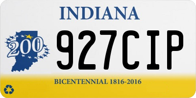 IN license plate 927CIP