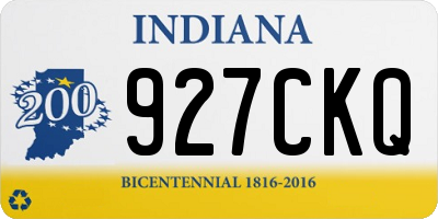 IN license plate 927CKQ