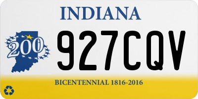 IN license plate 927CQV
